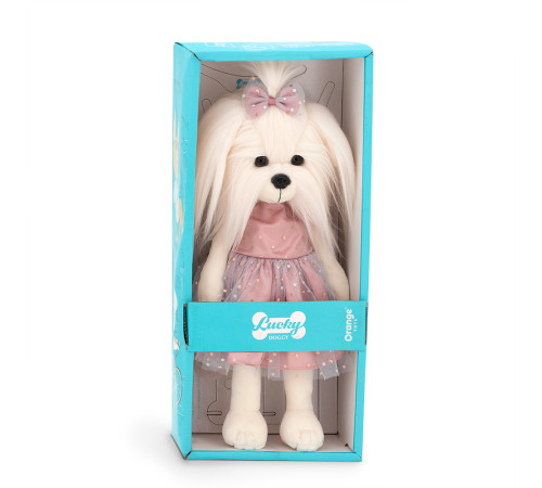 orange toys ld5/099 jucărie moale "câine lucky mimi: rochie strălucitoare" (25 cm.)