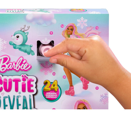 barbie hjx76 calendarul de advent "cutie reveal: crăciun"