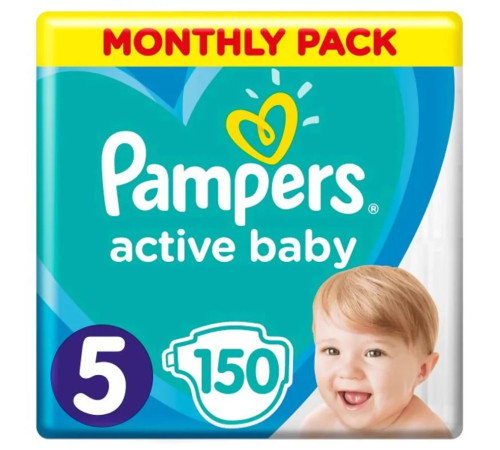  pampers active baby 5 (11-16 кг.) 150 шт.