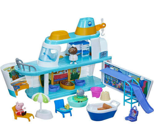 peppa pig f6284 set de joc "nava de croazieră a lui peppa"