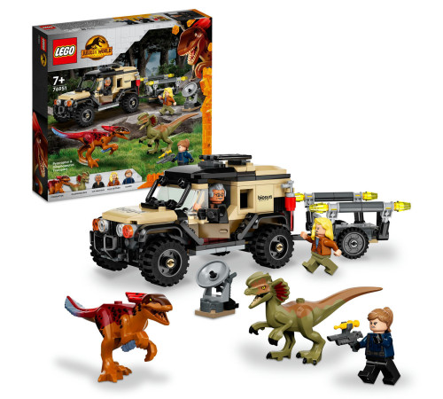 lego jurassic world 76951 constructor "transport de piroraptor si dilophosaurus " (279 el.)