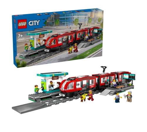 lego city 60423 constructor "statie si tramvai in centrul orasului" (811el.)