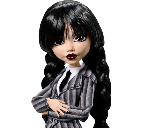 monster high wednesday hxj04 păpușă de colecție "wednesday addams" în forma "nevermore academy"