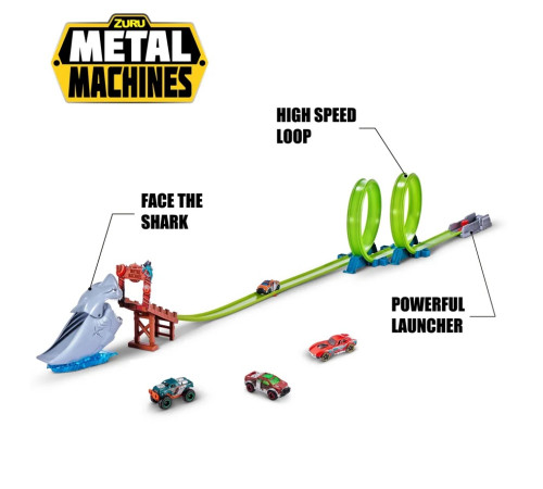 zuru metal machines 6760 set de joc"shark attack"