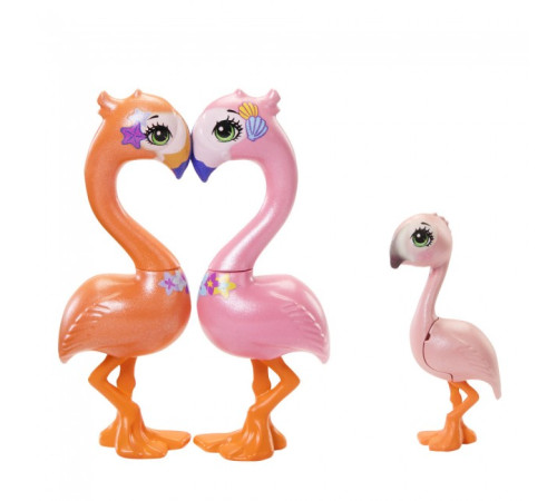 enchantimals hrx85 setul de joc "familia flamingo a lui florinda"