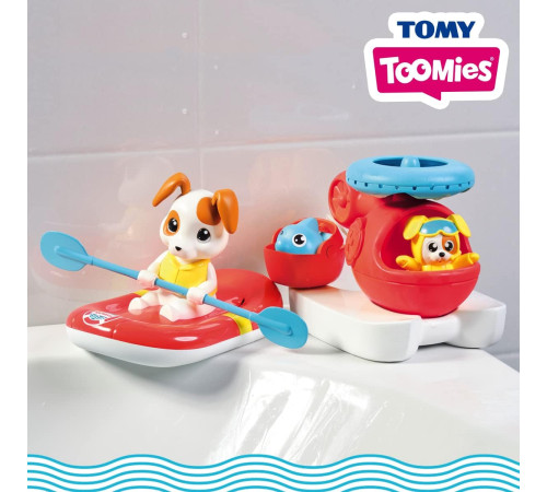 tomy e73307 Игрушка для купания "Лодка и вертолёт"