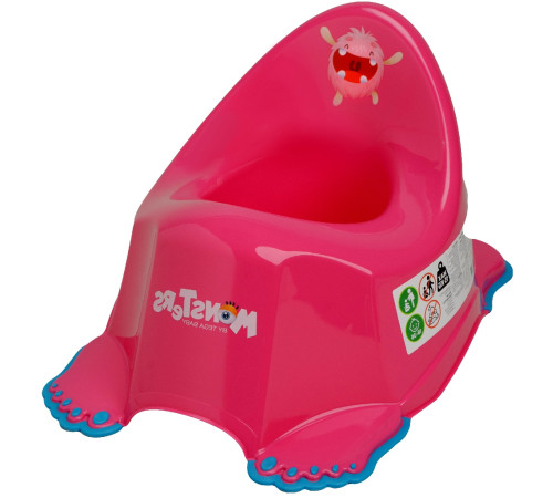  tega baby Горшок антискользящий "monters" mn-001-127 розовый