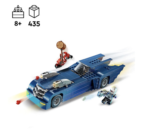 lego super heroes 76274 constructor "batman cu batmobilul vs harley quinn și mr. freeze" (435 el.)