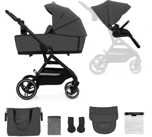 kinderkraft cărucior 2-in-1 yoxi gri