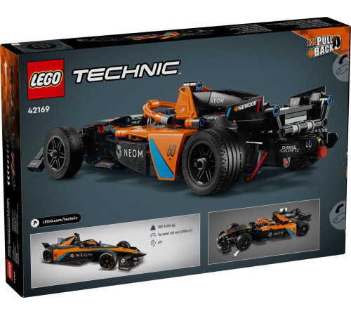 lego technic 42169 Конструктор "Гоночный автомобиль Формулы Е neom mclaren" (452 дет.)