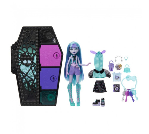 monster high hnf82 setul surpriză "secretele teribile ale lui twyla" din seria "neon and peerless"