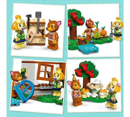 lego animal crossing 77049 constructor "vizita la domiciliu a isabellei" (389 el.)