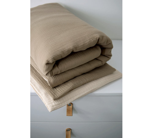 veres 153.7.03 lenjerie de pat "muslin mustard-beige" (3 buc.)