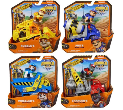 spin master 6066726 vehicul de construcție cu figurină "paw patrol" (in sort.)