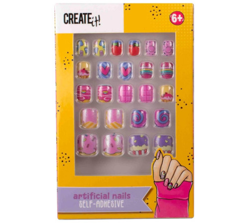 create it 84814 set unghii cu adeziv candy (in sort.)