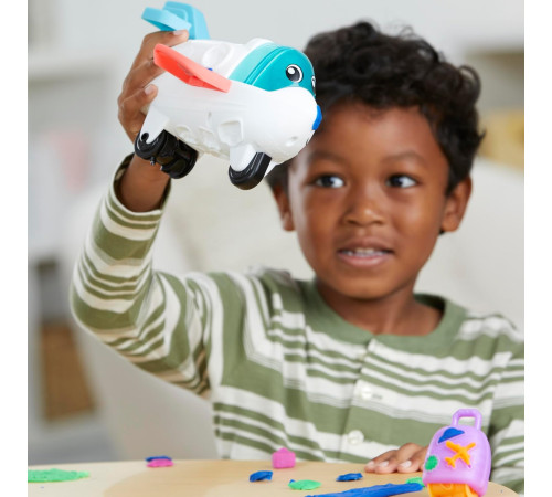 play-doh f8804 set de plastilină "airplane explorer" (4 culori)