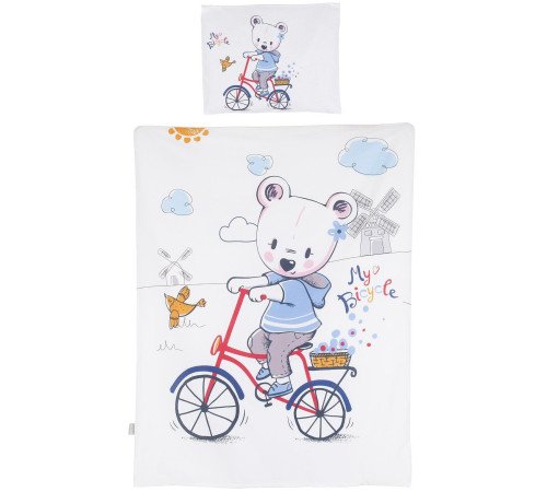  chipolino lengerie de pat spcet502404 bear with bicycle (5 buc.)