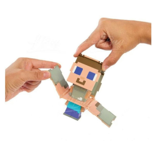 mattel minecraft htl43 figurină 2 în 1 "flippin' figs" (in sort.)