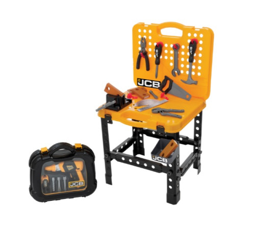 teamsterz 1684821 set de joacă jcb "bancul de lucru și valiză cu unelte"