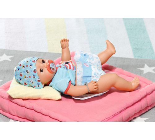 zapf creation 834992 papusa interactiva baby born "magic boy" (43 cm)