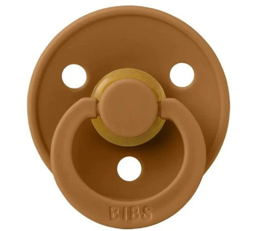 bibs Пустышка круглая латексная color s caramel (0-6 м.)