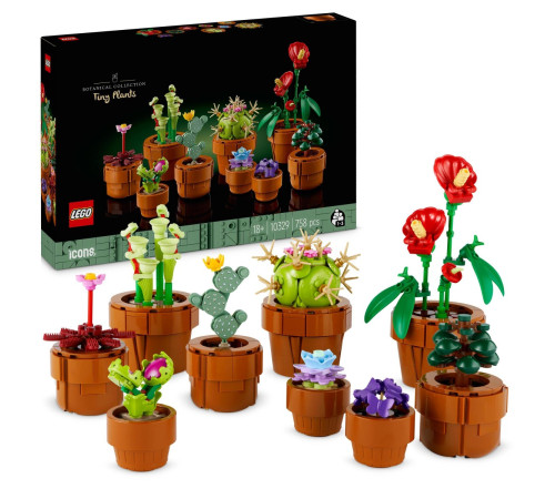 lego icons 10329 constructor "plante mici" (758 el.)