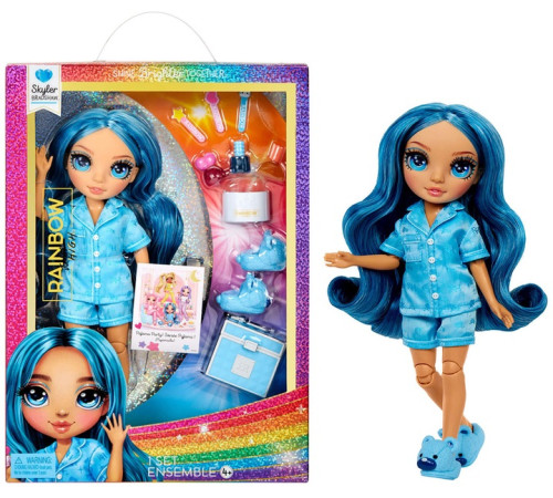  rainbow high 530947 papusa cu accesorii "junior pj party" skyler bradshaw"