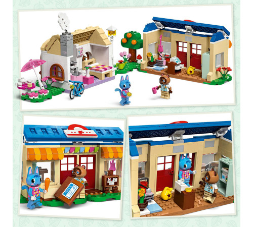 lego animal crossing 77050 constructor "nook`s cranny si casa lui rosie" (535 el.)