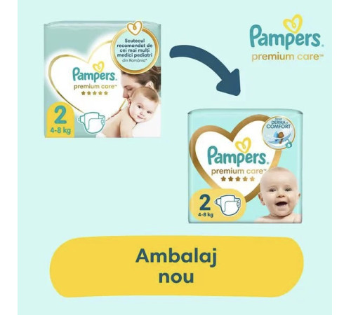 pampers premium care 2 (4-8 кг.) 23 шт. 