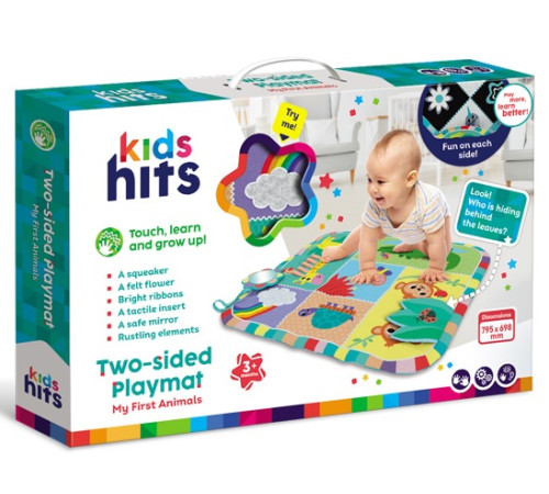 Детский магазин в Кишиневе в Молдове kids hits kh06/005 Коврик музыкальный двухсторонний "Мои первые животные"