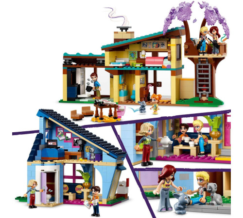 lego friends 42620 constructor "casele familiale ale lui olly si paisley" (1126 el.)