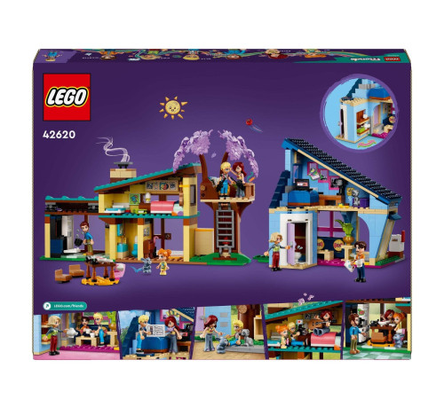 lego friends 42620  Конструктор "Семейные дома Олли и Пейсли" (1126 дет.)