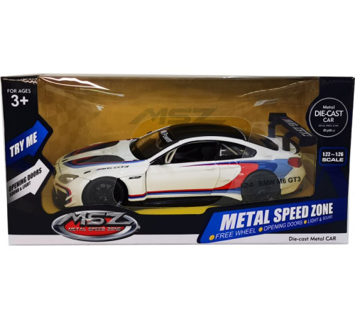 msz 67313 Металлическая модель "bmw m6 gt3 1:24" в асс.