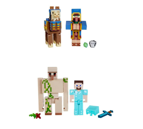 mattel minecraft gtt53 set  de 2 figurine (in sort.)