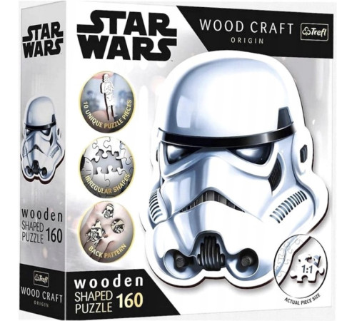  trefl 20188 puzzle din lemn "stormtrooper`s helmet " lucasfilm star wars (160el.)