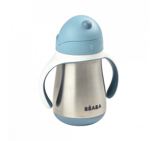 beaba 3566 cana inox cu pai 250 ml. (8 m.+) albastru