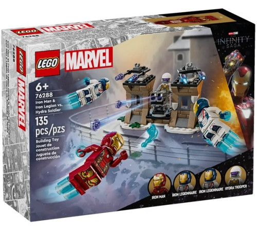  lego marvel 76288 constructor "iron man si legiunea de fier vs. soldat hydra" (135 el.)