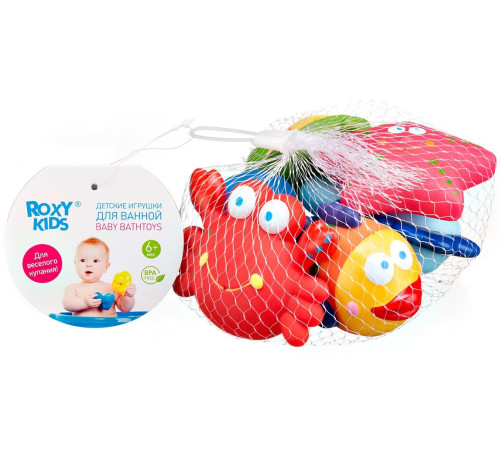  roxy rrt-811-2 Набор игрушек для ванной "Морские обитатели" (6 шт.)