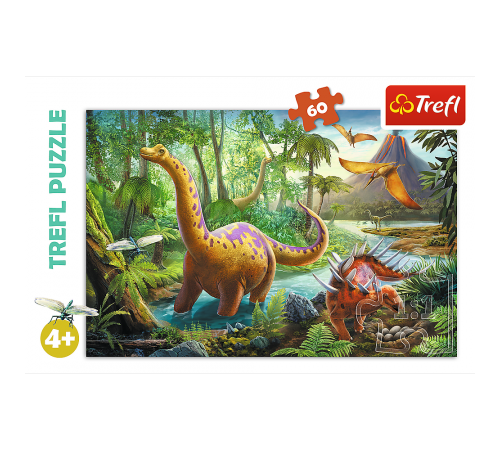 trefl 17319 puzzle "plimbarea dinozaurilor" (60 el.)