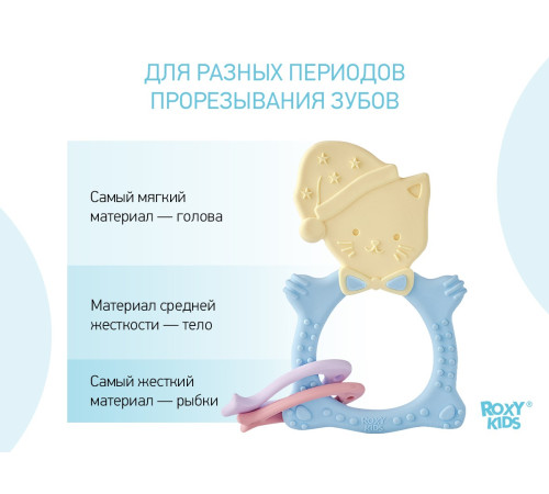 roxy rmt-001 Прорезыватель "Мяу" голубой