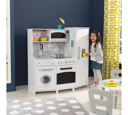 kidkraft 53369-msn bucătărie pentru copii "large play kitchen" alb