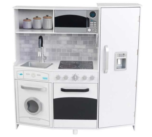 kidkraft 53369-msn bucătărie pentru copii "large play kitchen" alb