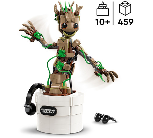 lego marvel 76297 constructor "groot dansator" (459 el.)