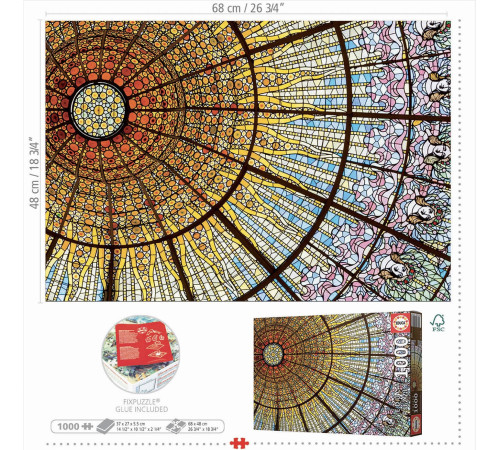 educa 19256 puzzle "palatul muzicii catalane" (1000el)