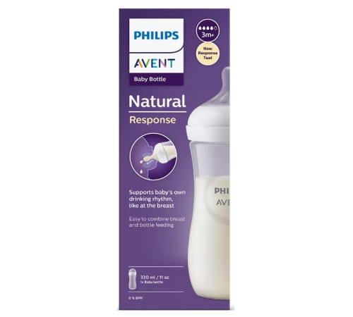 avent scy906/01 biberon natural response (3 luni+) 330 ml.