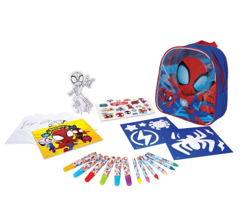 as kids 1023-68103 set de desen în rucsac "marvel spidey"