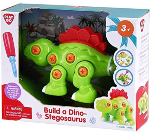 playgo 2046 set de joc "asamblați un dinozaur: stegosaurus”