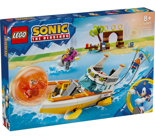  lego sonic 76997 constructor "barca de aventuri a lui tails" (393 el.)