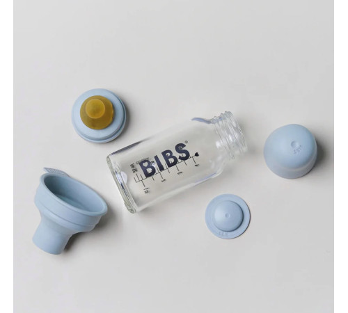 bibs biberon din sticlă (110 ml) baby blue