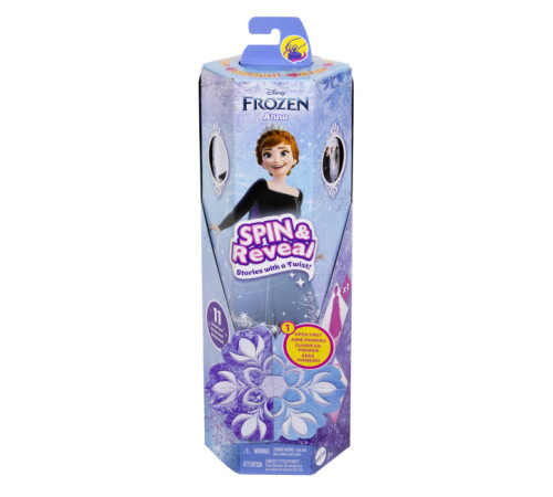 disney princess hxd27 setul de joc "spin reveal: frozen anna"